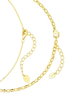 Unwritten Cubic Zirconia Tennis Butterfly Layered Necklace Set