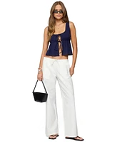 Edikted Women's Alesia Tie Front Tank Top
