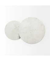 Chic Round Marble Side Table – Ideal for Sofa or Bedside Use