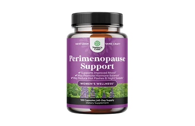 Perimenopause Support Capsules, Women's Pre Menopause Support, Women's Wellness Supplement, Nature's Craft, 120ct