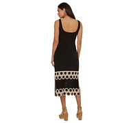 Adrianna by Papell Women's Crochet Midi Sheath Dress