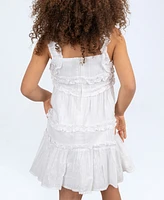 Rare Editions Toddler and Little Girls Clip-Dot Shadow Strip Dress