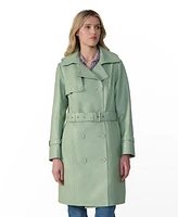 Furniq Uk Women's Leather Trench Coat, Created for Macy's