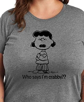 Hybrid Apparel Plus Peanuts Who Say's I'm Crabby Graphic T-Shirt