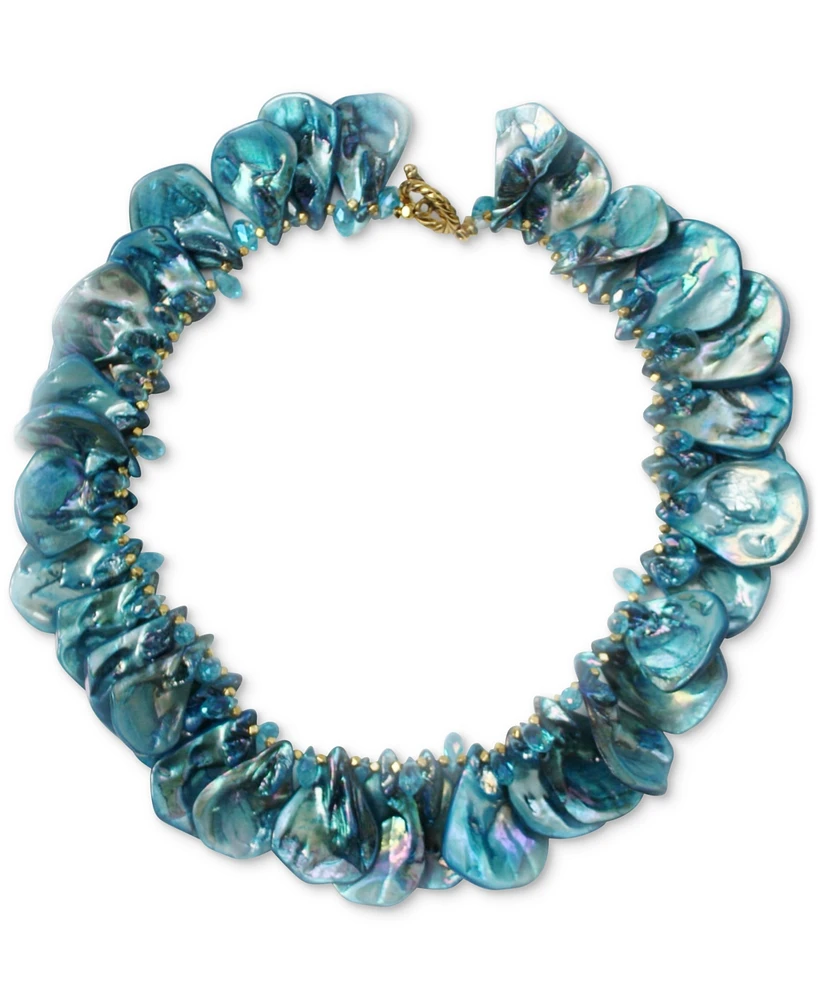 Michael Gabriel Designs Caribbean Cruise Ocean Blue Statement Necklace
