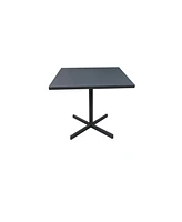 Modern 32" Square Dining Table Top with Sturdy Aluminum Pedestal Base