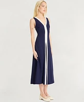 Luxely Women's V-Neck Midi Dress