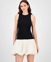 Rachel Roy Women's Lindy Mixed-Media Mini Dress