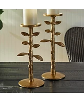 Brier Candle Stands, Set Of 2