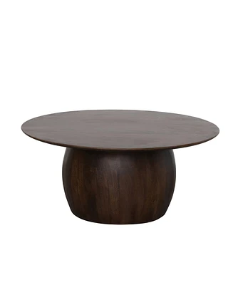 Creative Co-op 35" Mango Wood Modern Round Accent Table