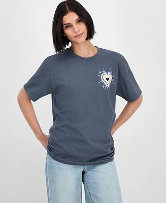 Rebellious One Juniors' Celestial Graphic Boyfriend T-Shirt