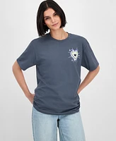 Rebellious One Juniors' Celestial Graphic Boyfriend T-Shirt