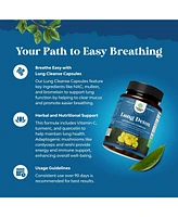 Lung Cleanse Capsules | Lung Detox Mullein Leaf Capsules | Respiratory Supplement for Sinus Immunity Breathing Support | 60ct