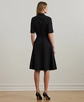 Lauren Ralph Petite Elbow-Sleeve Shirtdress