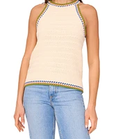 Vince Camuto Women's Pointelle Cotton Halter Top