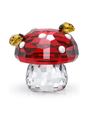 Swarovski Idyllia Mushroom and Ladybugs Figurine