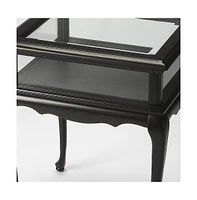 Tempered Glass Rectangular End Table with Polished Edges