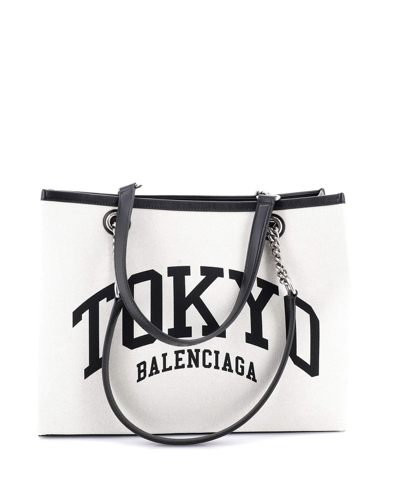 Pre-Owned Balenciaga Medium Cities Duty Free Tote Printed Canvas