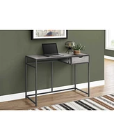 42" Grey and Dark Grey Computer Desk – Modern Home Office Table with Sleek Design