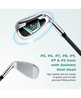 11 Pieces Complete Golf Club Package Set-Green