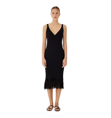 Labeca London Women's Elise Fringe Midi Dress
