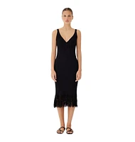 Labeca London Women's Elise Fringe Midi Dress