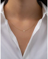 14k Gold Mini Evil Eye Necklace