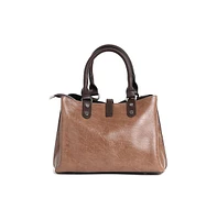 Women's Perma Brown Tanned Handbag