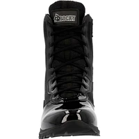 Rocky Men's Cadet 8" Black Side Zip Public Service Boot