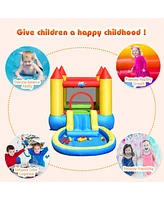 Kids Inflatable Bounce House Castle with Balls Pool and Bag