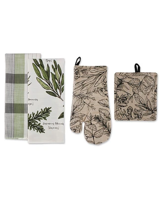 Design Imports Home Sweet Farmhouse Kitchen Collection Cotton Kitchen Linen, Set of 4