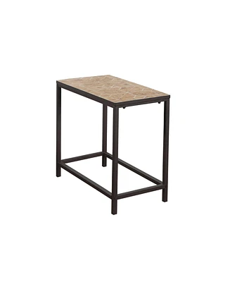 Tile-Top End Table – Stylish Side with Ceramic Inlay for Living Room or Hallway