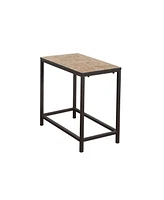 Tile-Top End Table – Stylish Side with Ceramic Inlay for Living Room or Hallway