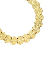 Robert Lee Morris Soho Gold Textured Coin Collar Necklace
