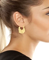 Robert Lee Morris Soho Gold Textured Hoop Earrings
