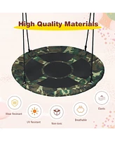 40-Inch Flying Saucer Tree Swing Outdoor Play Set with Adjustable Ropes Gift for Kids