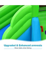 7-in-1 Inflatable Bounce House with Splashing Pool without Blower