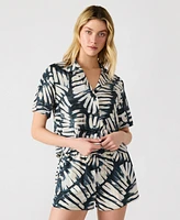 Steve Madden Women's Sandra Printed Button-Front Shirt