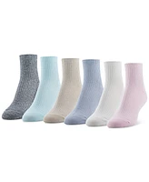 Gold Toe Women's 6-Pk. Simple Ribbed Quarter Socks GTDL0155R06