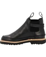 Georgia Boot Women's Black Buckle Chelsea Romeo