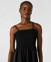 Steve Madden Women's Kit Smocked Side-Striped Midi Dress