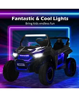 12V 2-Seater Kids Ride on Utv with Slow Start Function and Music Player