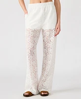 Steve Madden Women's Venetia Lace Wide Leg Pants