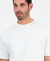Guess Men's David Short Sleeve Floral Applique Crewneck T-Shirt