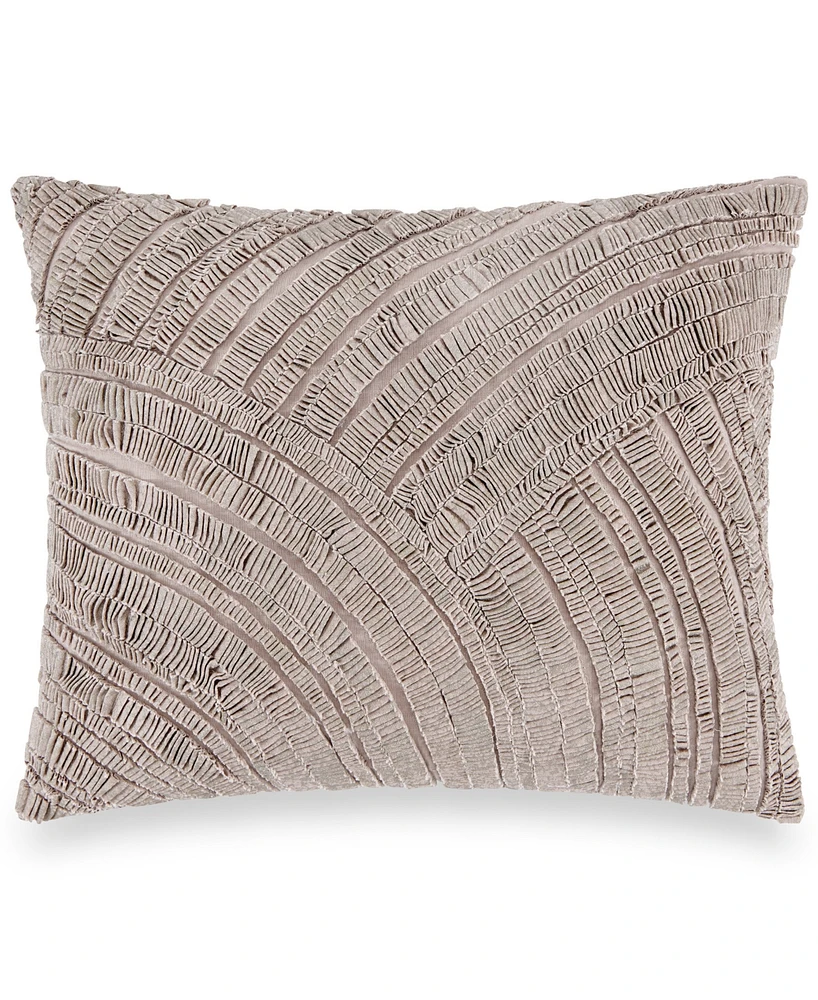 Donna Karan Home Foil Printed and Textured Decorative Pillow, 16" x 20"