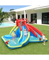 Inflatable Water Slide Bounce House with Water Cannon with 680W Blower