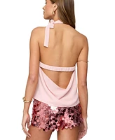 Edikted Women's Rivere Split Front Halter Top