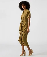 Steve Madden Women's Tori Tie-Waist Short-Sleeve Shirtdress