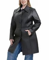Bgsd Plus Maisy Leather Long Coat