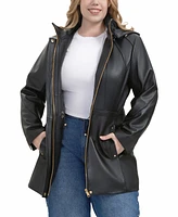 Bgsd Plus Elena Leather Parka Coat